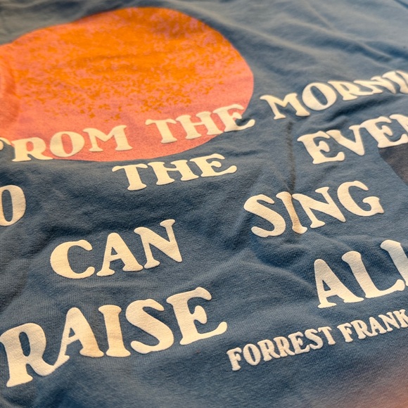 Forrest Frank Blue Never Get Used To This T-Shirt - Picture 4 of 5